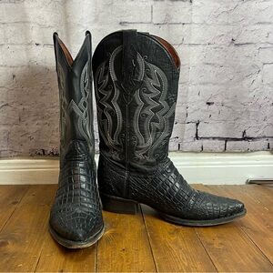 Innovation Mens size 8.6 black leather cowboy boots